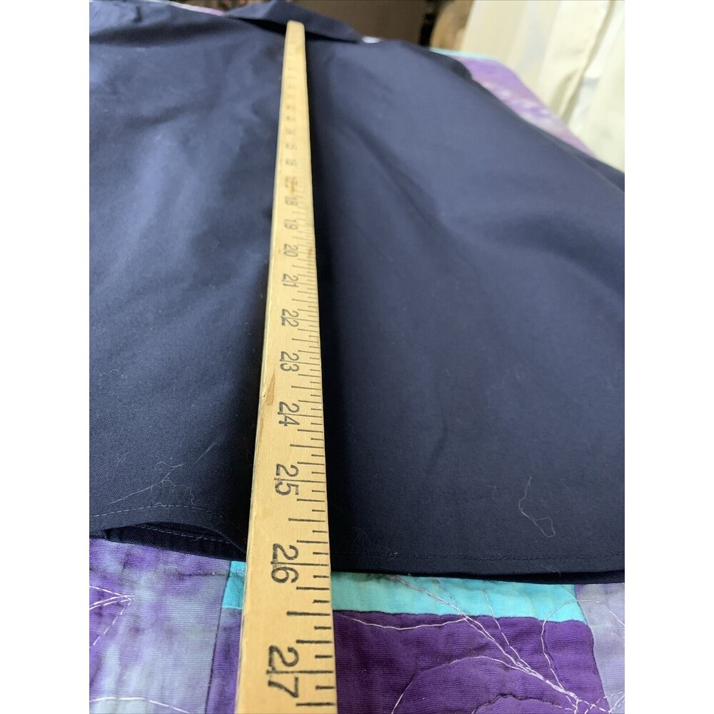 Chico's Womens Size 4/6 No-Iron Hidden Button Half Placket Navy Shirt NWT - Picture 8 of 8